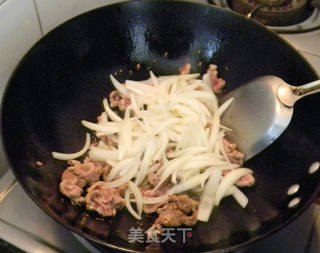 炒烤肉的做法步骤:6