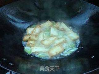 家常小菜——豆腐烧油麦菜的做法步骤：6