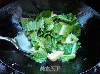 家常小菜——豆腐烧油麦菜的做法步骤：7