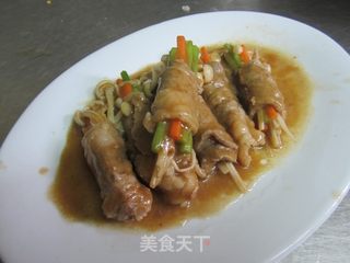 双色金针菇肥牛卷的做法步骤:8
