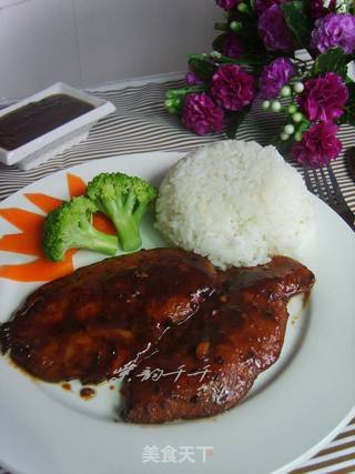 黑椒鸡扒饭的做法步骤:8