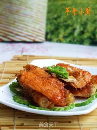 蒜香黑椒三文鱼排的做法步骤:9