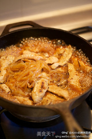 猪颈肉盖饭的做法步骤:8