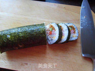 金枪鱼沙拉紫菜包饭的做法步骤:26