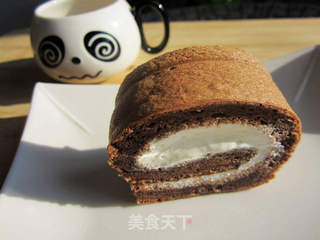 可可蛋糕卷的做法步骤:10