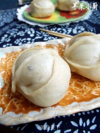 花朵绿豆沙包的做法步骤:13