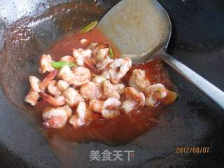 茄汁西兰花虾球的做法步骤:17