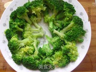 茄汁西兰花虾球的做法步骤:5