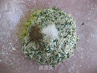 冬天享受春天的鲜味----荠菜豆腐丸子的做法步骤:6