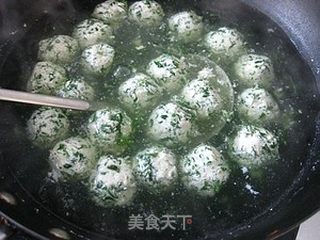冬天享受春天的鲜味----荠菜豆腐丸子的做法步骤:9