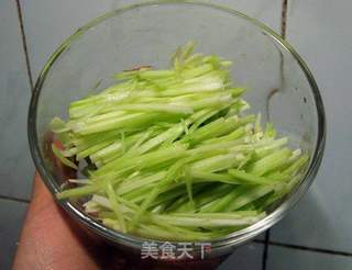 住家菜----清炒双丝的做法步骤:3