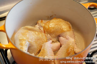 Chicken with carrot & scallion stew的做法步骤:3
