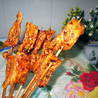 孩子们喜欢的----口口香豆腐串----微波炉美食的做法步骤:5