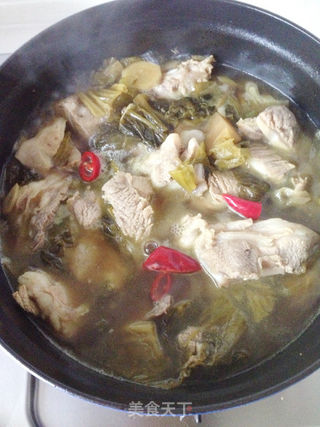 酸汤猪骨煲的做法步骤:8