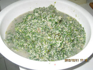 胶东荠菜小豆腐的做法步骤:7