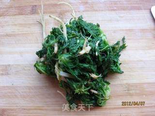 荠菜蛋卷的做法步骤:4