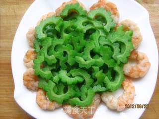 麻酱苦瓜虾干的做法步骤:9