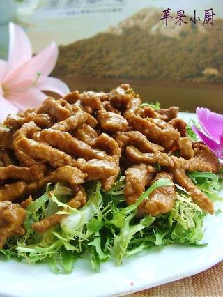 苦菊酱肉丝的做法步骤:10
