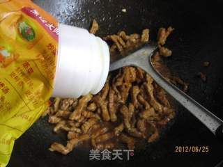 苦菊酱肉丝的做法步骤:8