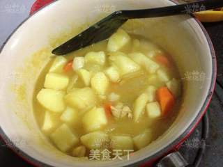 咖喱土豆鸡肉饭的做法步骤:7