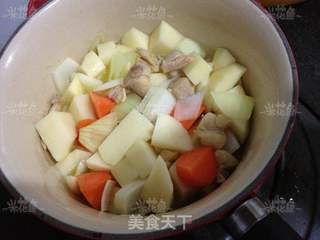 咖喱土豆鸡肉饭的做法步骤:4