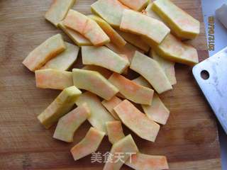 橄榄菜蒸南瓜的做法步骤:2