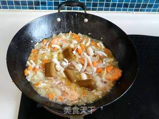 椰汁咖喱海鲜的做法步骤:18