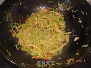 剁椒卷心菜的做法步骤:5