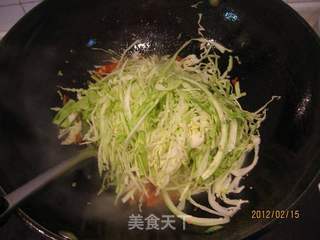 剁椒卷心菜的做法步骤:4