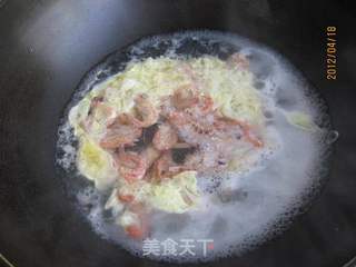小虾韭菜鸡蛋汤的做法步骤:6