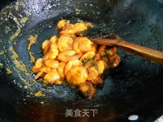 泰式咖喱虾的做法步骤:5