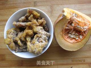 南瓜酥肉的做法步骤:4