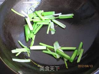 青蒜炒豆皮的做法步骤:7