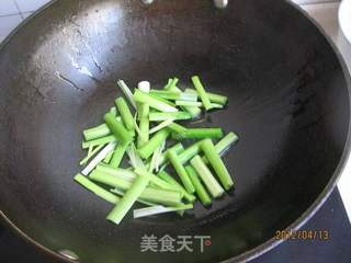 青蒜炒豆皮的做法步骤:6
