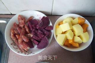 粗粮腊肠饭的做法步骤:4