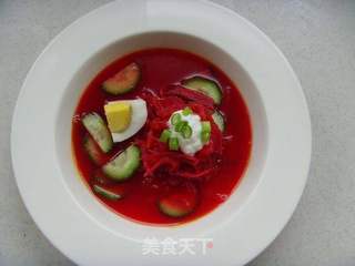 【食尚擂台西餐赛区】:诱惑难挡---甜菜冷汤的做法步骤:9