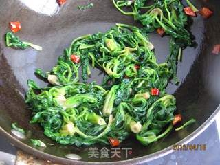 小炒鸡蛋菠菜的做法步骤:6
