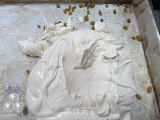 蓝莓椰丝卷的做法步骤:4