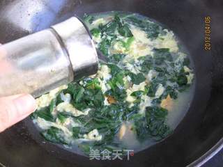 菠菜海虹蛋花汤的做法步骤:12