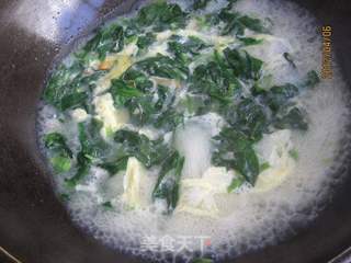 菠菜海虹蛋花汤的做法步骤:10