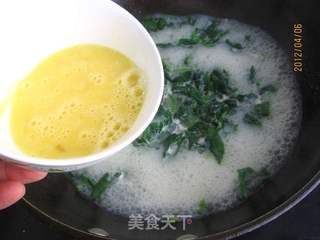 菠菜海虹蛋花汤的做法步骤:9