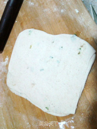 豆渣葱油饼的做法步骤:4
