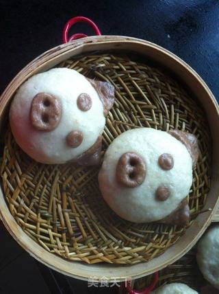 猪猪豆沙包的做法步骤:7