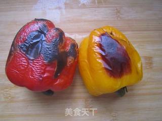 醋渍甜椒面包的做法步骤:3