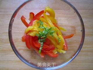 醋渍甜椒面包的做法步骤:8