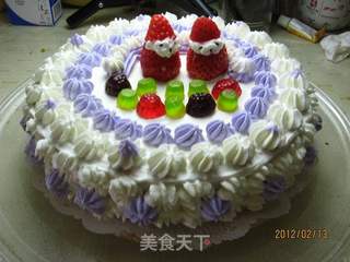 简单裱花生日蛋糕的做法步骤:8