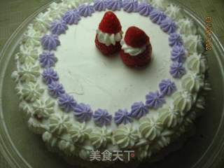 简单裱花生日蛋糕的做法步骤:6