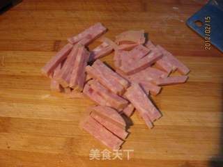 火腿炒腐竹的做法步骤:2