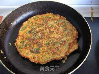 辣酱火腿菠菜蛋饼的做法步骤:6