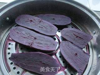 牛奶紫薯馍馍的做法步骤:2